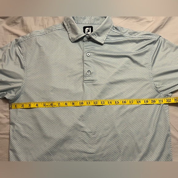 FootJoy Blue and Yellow Golf Polo - Picture 5 of 8